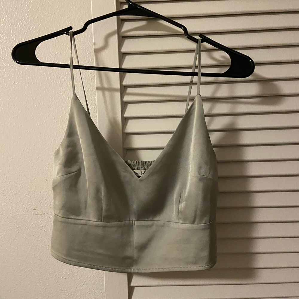 Abercrombie Cropped Satin Top